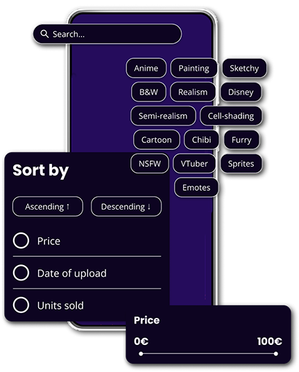 Preview of the filter and sort possibilities.